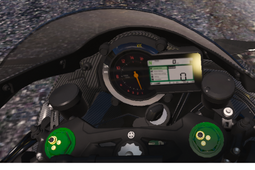 New digital screen for Zen-Imogen's Kawasaki H2 Carbon